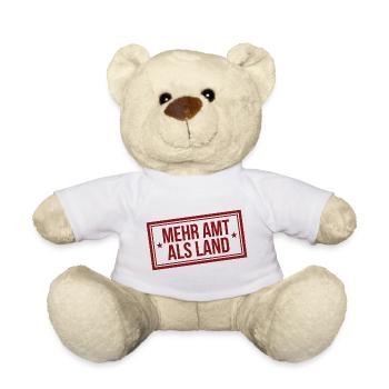 Amtsschimmel Stempel Mehr Amt als Land - Teddy - Weiß - Vorne