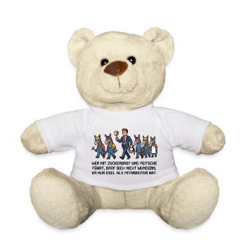 Wer_mit_Zuckerbrot_und_Peitsche - Teddy - Weiß - Vorne