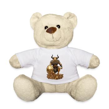 Vergoldeter Taurus-Krieger - Teddy - Weiß - Vorne