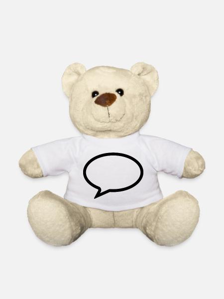 Sprechblase - leer - Teddy - Weiß