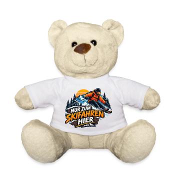 Nur zum Skifahren hier – Lustiges Ski & Snowboard  - Teddy - Weiß - Vorne
