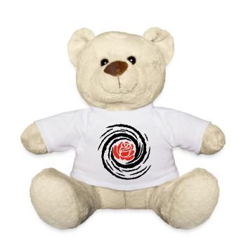 Galaktisches Pink (Schwarz) - Teddy - Weiß - Vorne