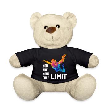 Skydive Fallschirmspringer Skydiver Freifall - Teddy - Schwarz - Vorne