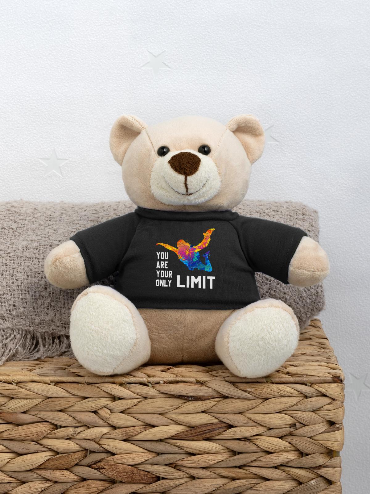 Skydive Fallschirmspringer Skydiver Freifall - Teddy - Schwarz - Vorne
