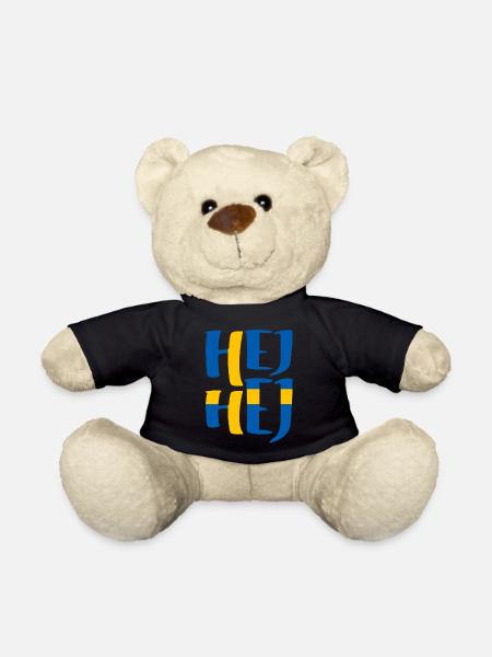 SCHWEDEN HEJ HEJ SCHWEDISCH - Teddy - Schwarz