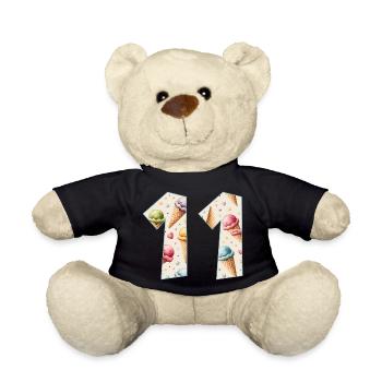 EISCREME NUMMER 11 JAHRE EIS 11. GEBURTSTAG - Teddy - Schwarz - Vorne