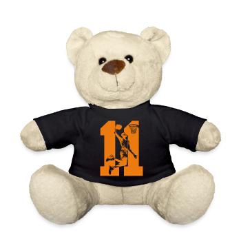 NUMBER 11 BASKETBALL 11TH BIRTHDAY - Teddy Bear - black - Front