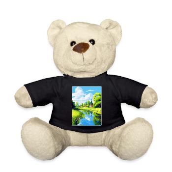 Spreewald Deutschland Vintage Reiseplakat Souvenir - Teddy - Schwarz - Vorne