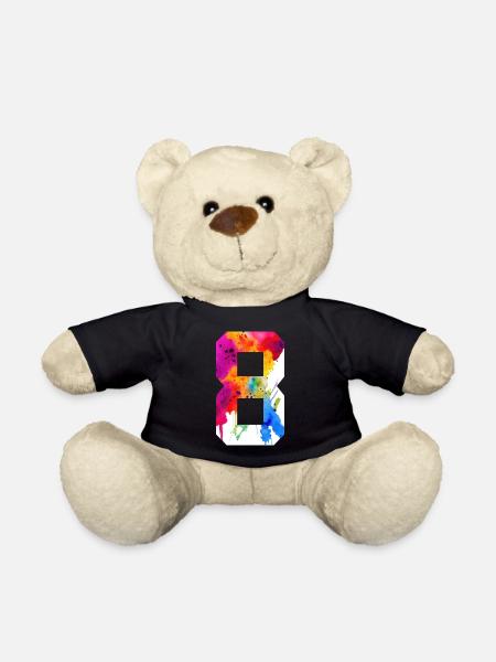 NUMMER 8 JAHRE ALT 8. GEBURTSTAG - Teddy - Schwarz