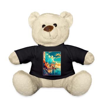 Thessalonique Grèce Affiche de voyage vintage souvenir - Nounours - noir - Devant