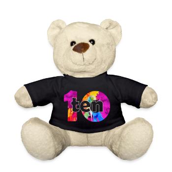 ZEHN 10 JAHRE JUNGE 10. GEBURTSTAG - Teddy - Schwarz - Vorne