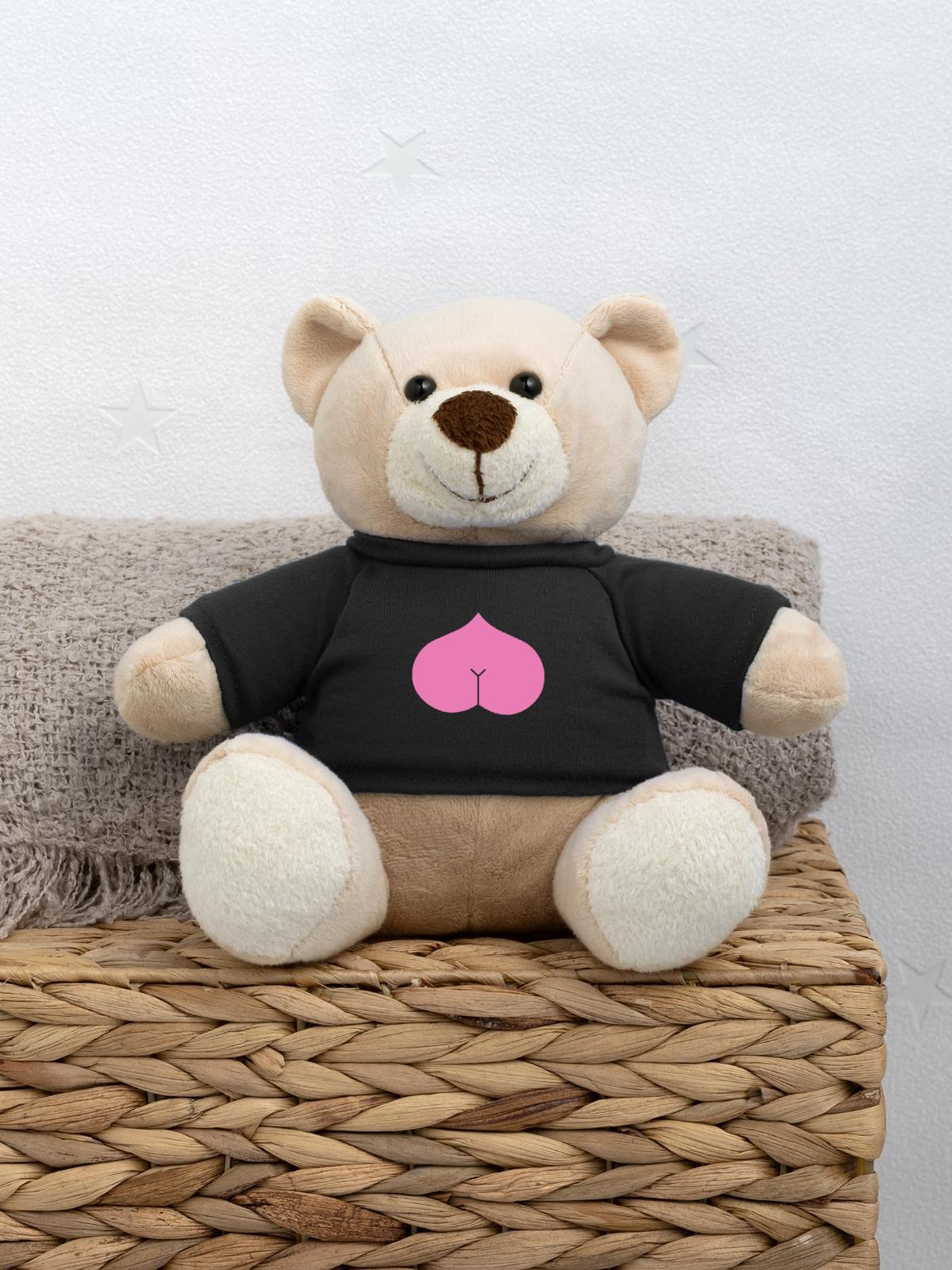 Arsch Herz Popo - Teddy - Schwarz - Vorne
