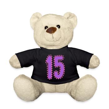 15. 15 YEARS. 15th ANNIVERSARY. 15 YEAR ANNIVERSARY. - Teddy Bear - black - Front