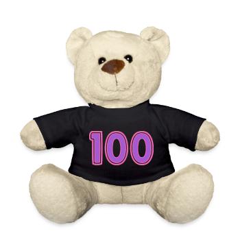 100. 100 JAHRE. 100-JÄHRIGES JUBILÄUM - Teddy - Schwarz - Vorne