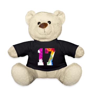 NUMMER 17 JAHRE ALT 17. GEBURTSTAG - Teddy - Schwarz - Vorne