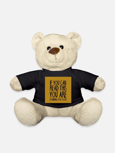 Mundschutz lustig Spruch - lustige Sprüche - Teddy - Schwarz