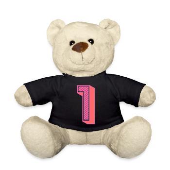 1. 1 JAHR. 1. JAHRESTAG. 1 JAHR GEBURTSTAG - Teddy - Schwarz - Vorne
