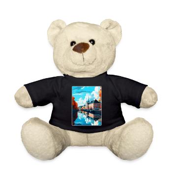 Karlstad Schweden Vintage Reiseplakat Souvenir WPA - Teddy - Schwarz - Vorne