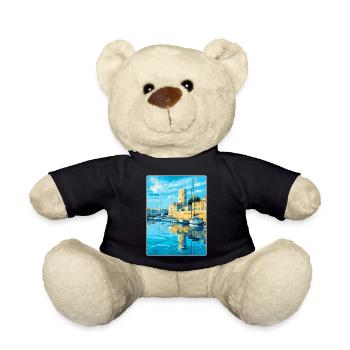 La Rochelle France Poster de voyage vintage souvenir - Nounours - noir - Devant