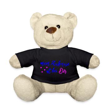 mein zu Hause ist bei Dir - Teddy - Schwarz - Vorne