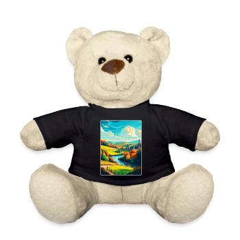 Ardennes France Vintage Travel Poster Souvenir WPA - Teddy Bear - black - Front