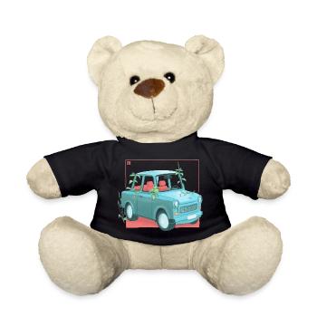 Trabi mit Pflanzen - Teddy - Schwarz - Vorne