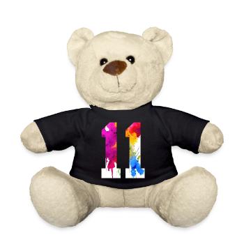 NUMMER 11 JAHRE ALT 11. GEBURTSTAG - Teddy - Schwarz - Vorne
