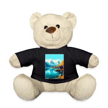 Lofoten Norwegen Vintage Reiseposter WPA - Teddy - Schwarz - Vorne
