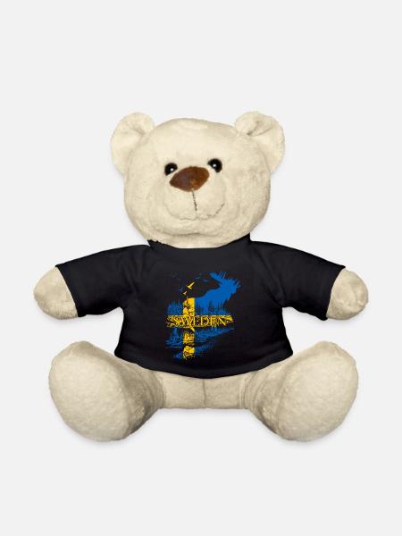 SUÈDE ORIGNAL DRAPEAU SUÉDOIS - Nounours - noir