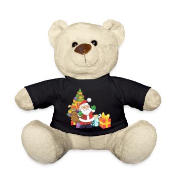 Weihnachtsmann - Teddy - Schwarz - Vorne
