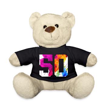 NUMMER 50 JAHRE ALT 50. GEBURTSTAG - Teddy - Schwarz - Vorne