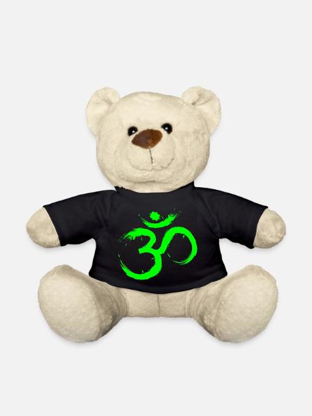 Om Design Symbol Meditation Befreiung Limone Grün - Teddy - Schwarz