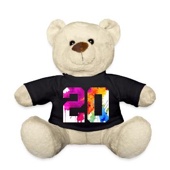 NUMMER 20 JAHRE ALT 20. GEBURTSTAG - Teddy - Schwarz - Vorne