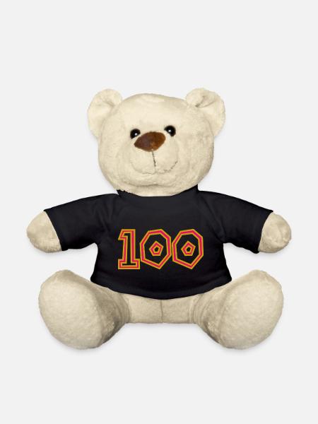 100. 100 ANS. 100e ANNIVERSAIRE. ANNIVERSAIRE 100 - Nounours - noir