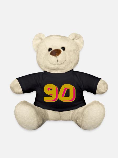 90. 90 ANS. 90e ANNIVERSAIRE. ANNIVERSAIRE 90 ANS. - Nounours - noir