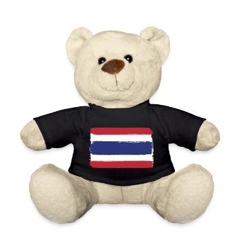 Drapeau de la Thaïlande look utilisé - Nounours - noir - Devant