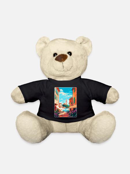 St. Tropez Frankreich Vintage Reiseplakat Souvenir - Teddy - Schwarz