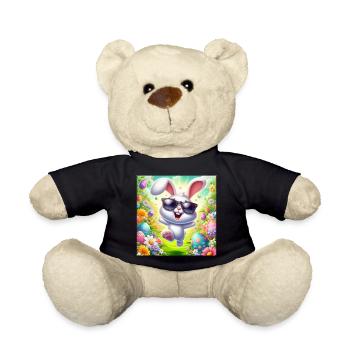 Fröhlicher Osterhase - Teddy - Schwarz - Vorne