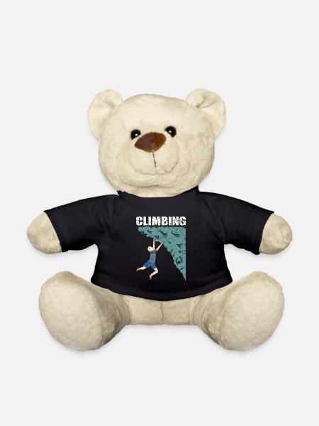 Klettern Climbing Kletterer Climber - Teddy - Schwarz
