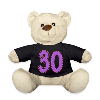 30. 30 YEARS. 30th ANNIVERSARY. 30 YEARS ANNIVERSARY. - Teddy Bear - black - Front