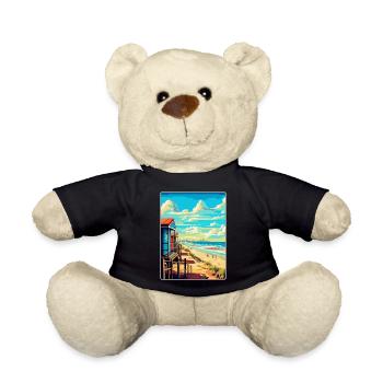 Zandvoort Pays-Bas Affiche de voyage vintage WPA - Nounours - noir - Devant
