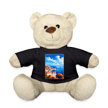Hydra Grèce Vintage Voyage Poster WPA Souvenir - Nounours - noir - Devant