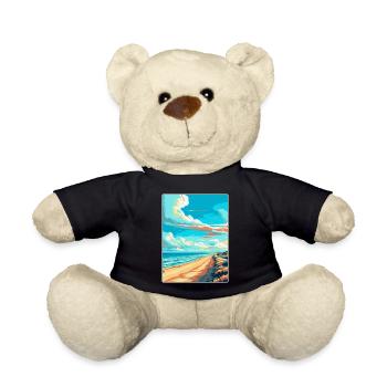 Zandvoort Pays-Bas Affiche de voyage vintage WPA - Nounours - noir - Devant