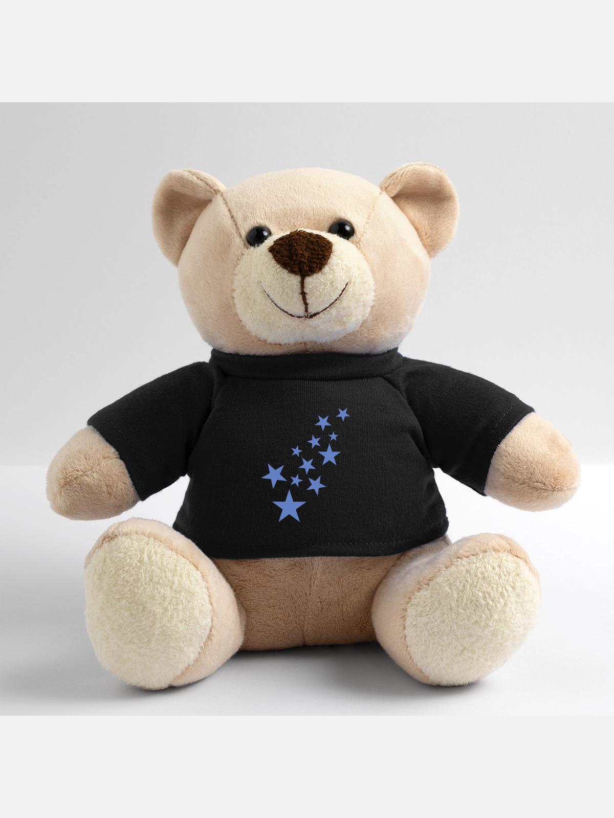 Stern Sternchen Muster Blau - Teddy - Schwarz - Vorne