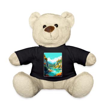 Peneda Geres Nationalpark Portugal Reiseplakat - Teddy - Schwarz - Vorne
