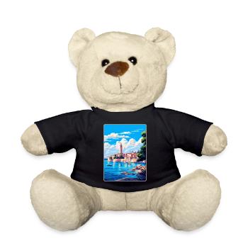 Porec Kroatien Vintage Reiseposter WPA Souvenir - Teddy - Schwarz - Vorne