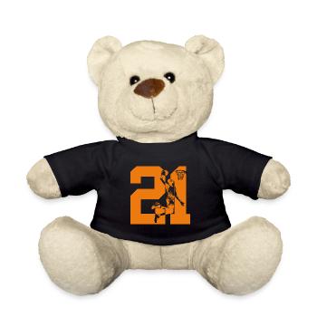 NUMMER 21 BASKETBALL 21. GEBURTSTAG - Teddy - Schwarz - Vorne
