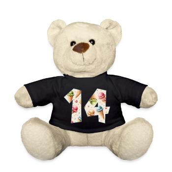 EISCREME NUMMER 14 JAHRE EIS 14. GEBURTSTAG - Teddy - Schwarz - Vorne