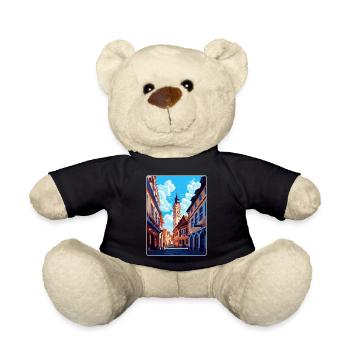 Weimar Germany Vintage Travel Poster Souvenir WPA - Teddy Bear - black - Front