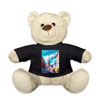 Truro England UK Vintage Reiseposter Wandkunst - Teddy - Schwarz - Vorne